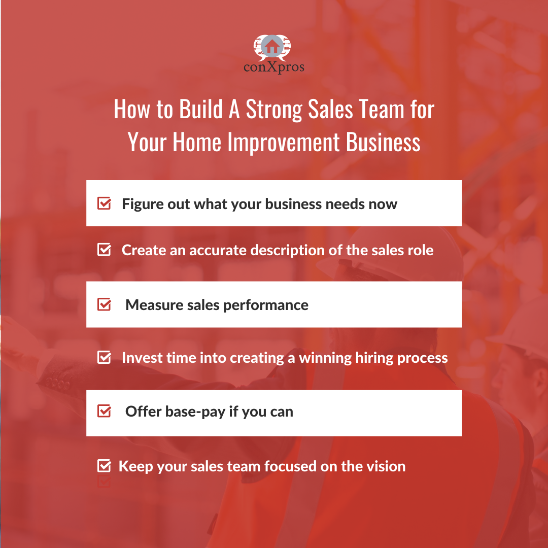 6 ways to build a strong sales team for your home improvement business